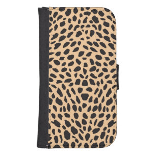 Skin cheetah decor galaxy s4 wallet case