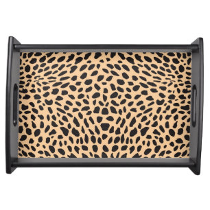 Skin cheetah decor serving tray