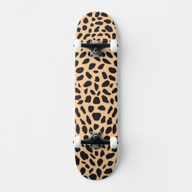 Skin cheetah decor skateboard deck (Front)