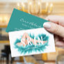 Skin Clinic & Laser Hair Removal Teal Feather Business Card