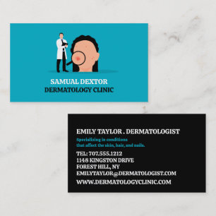 Skin Condition, Dermatologist, Dermatology Clinic Business Card