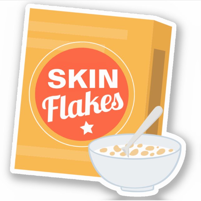Skin Flakes Paramedic EMS 911 Humor Morale Sticker (Front)