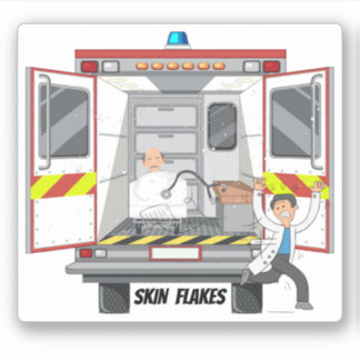 Skin Flakes Paramedic EMS 911 Vinyl Sticker