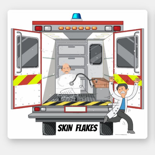 Skin Flakes Paramedic EMS 911 Vinyl Sticker