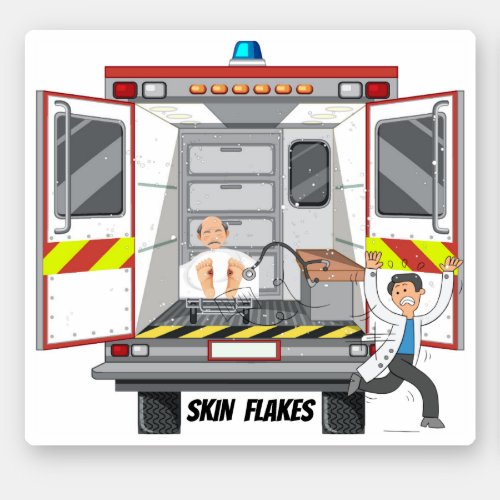 Skin Flakes Paramedic EMS 911 Vinyl Sticker
