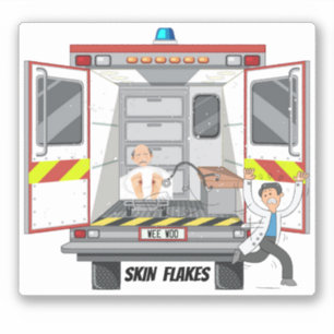 Skin Flakes Paramedic EMS 911 Vinyl Sticker