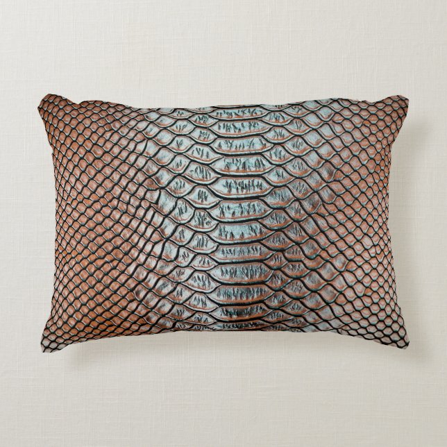 skin leather texture backgroundtexture,crocodile,l accent pillow (Front)