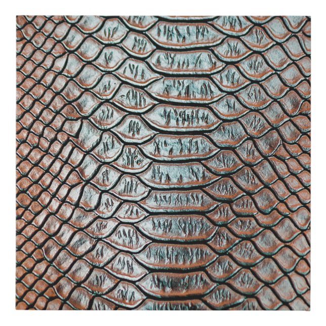 skin leather texture backgroundtexture,crocodile,l faux canvas print (Front)