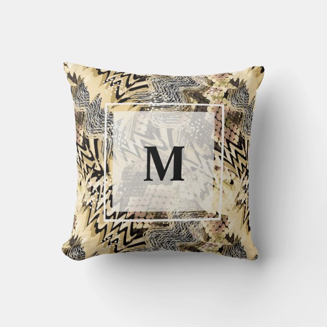 skin leopard, snake throw pillow (Front)