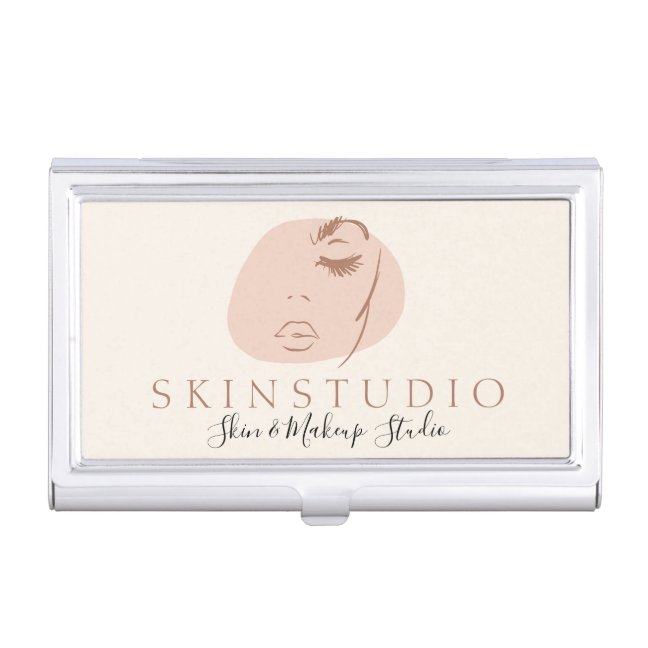 Skin Studio Beauty Face Skincare Makeup Logo Business Card Case