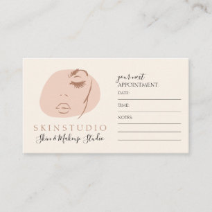 Skin Studio Beauty Salon Esthetician Appointment Card