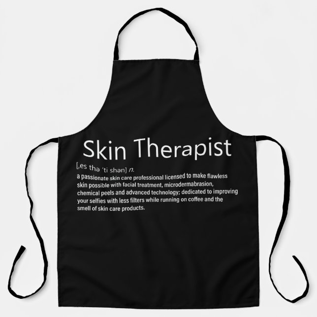 Skin Therapist Definition Skincare lover Apron (Front)