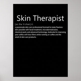 Skin Therapist Definition Skincare lover Poster