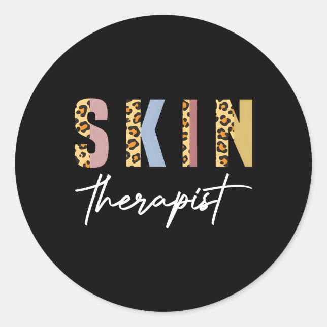 Skin Therapist Skincare Skin Esthetician Classic Round Sticker (Front)