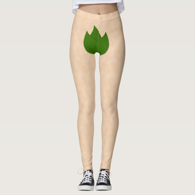 Skin Tone With Covering Modesty Leaf Leggings (Front)