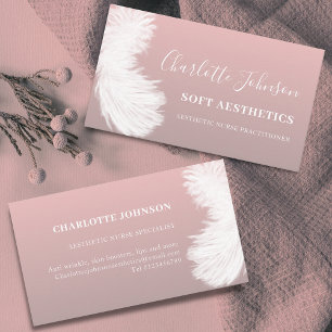 Skincare Aesthetics Nurse Pink Business Card