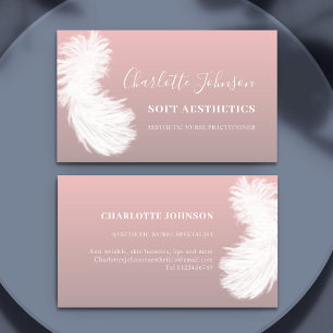 Skincare Aesthetics Nurse Pink Business Card