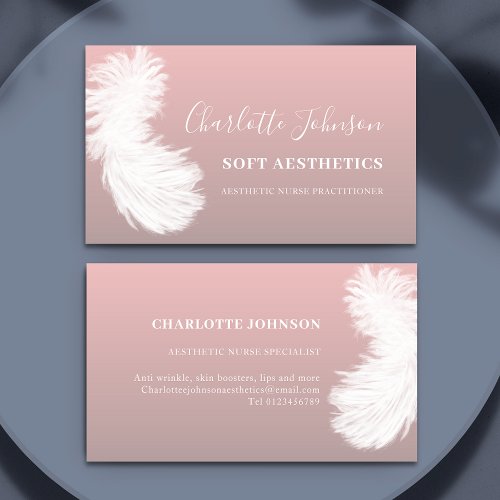 Skincare Aesthetics Nurse Pink  Business Card