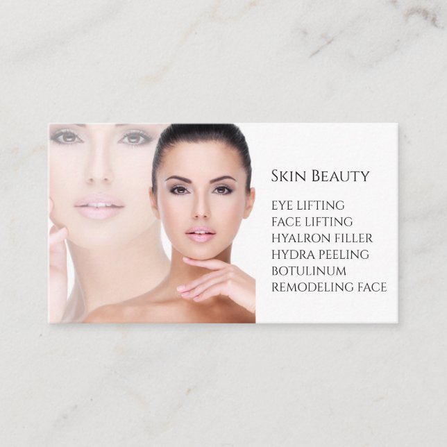 Skincare & Beauty Salon Business card (Front)