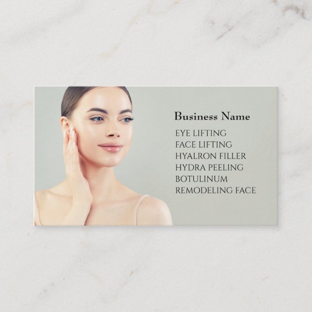 Skincare & Beauty Salon Business card (Front)