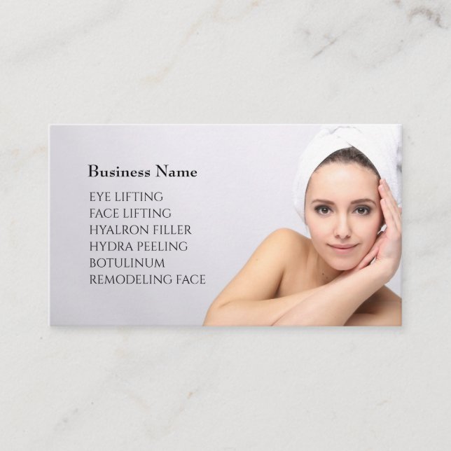 Skincare & Beauty Salon Business card (Front)