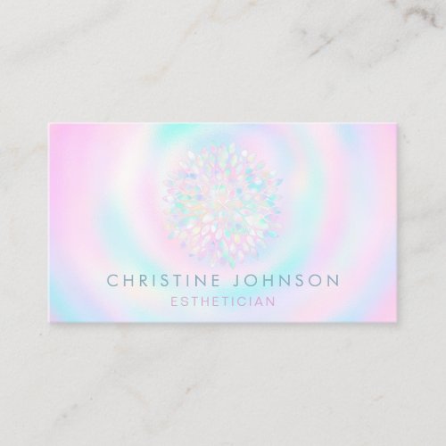 skincare delicate pastel colors business card