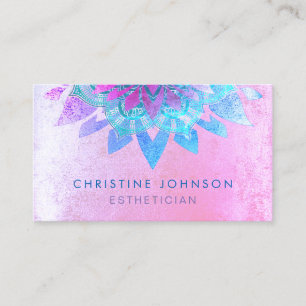 skincare esthetics purple business card