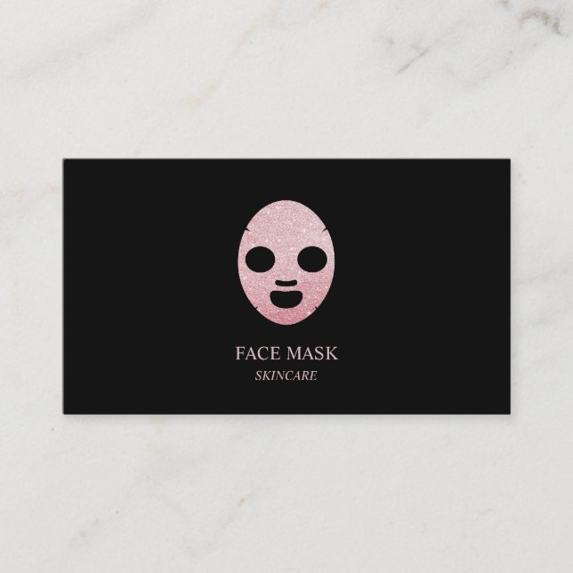 Skincare Face Mask Business Card (Front)