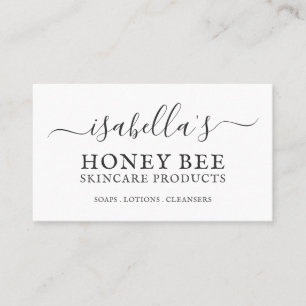 Skincare Handwritten Script Skincare Business Card