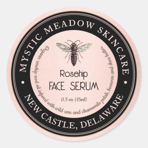 Skincare Label Queen Bee Metallic RoseGold