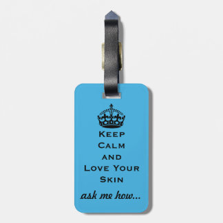 Skincare Lovers: "Keep Calm and Love Your Skin" Luggage Tag