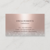 Skincare Salon Spa Esthetician Blush Rose Gold Business Card (Back)