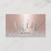 Skincare Salon Spa Esthetician Blush Rose Gold Business Card (Front)