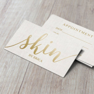 Skincare Salon Spa Esthetician Elegant Appointment Card