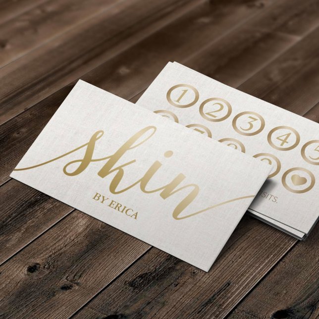 Skincare Salon Spa Esthetician Elegant Loyalty Card (Creator Uploaded)