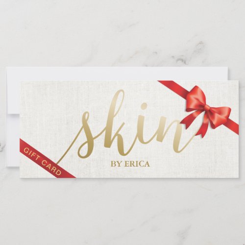 Skincare Salon Spa Esthetician Gift Certificates