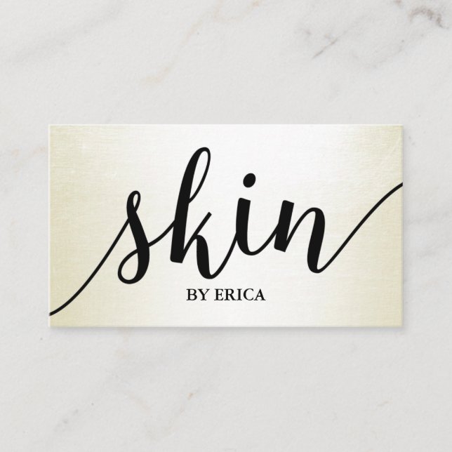 Skincare Salon Spa Esthetician Ivory Appointment Card (Front)