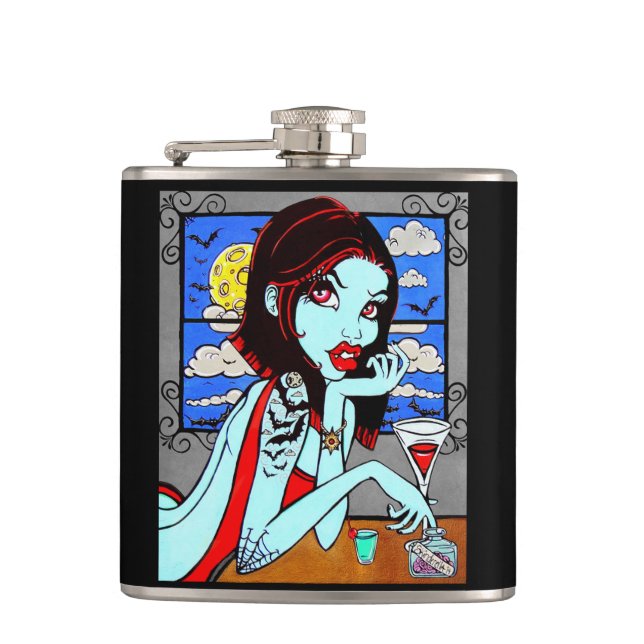 Skinderella's "Draculatte" flask (Front)