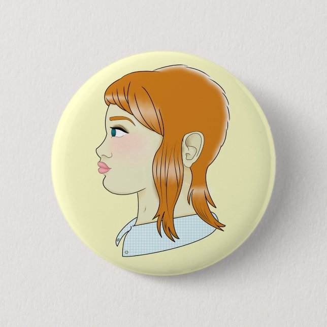 Skinhead Byrd Traditional Tattoo Pinback Button (Front)