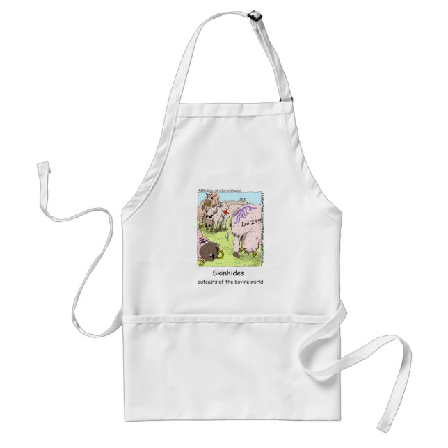 SkinHides Cow Outcasts Funny Tees Mugs Etc Adult Apron (Front)