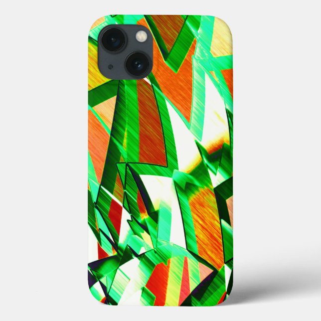 Skinned green bands simulating movement or drizzle Case-Mate iPhone case (Back)