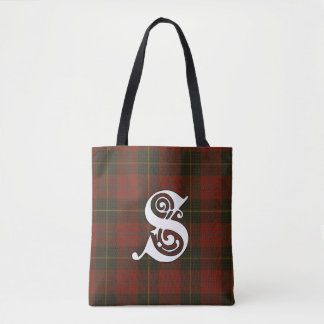 Skinner Clan Tartan Monogram Tote Bag