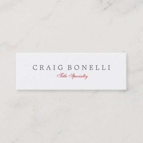 Skinny Artistic Handwriting Business Card