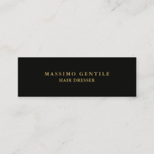 Skinny Black Gold Color Professional Trendy Mini Business Card