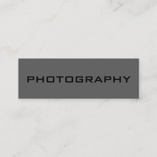 Skinny Black Out Grey Photography Business Card