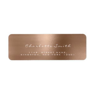 Skinny Blush Coffe Rose Lux Return Address Labels