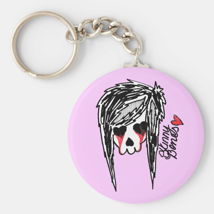 Skinny Bones Girl Skeleton Logo Keychain