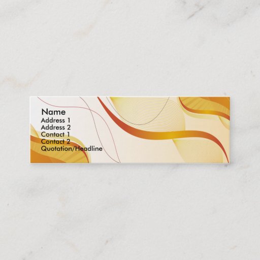 Customizable Skinny Business Card Abstract 1