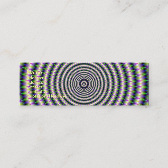 Skinny Business Card  Floral Explosion (Front)