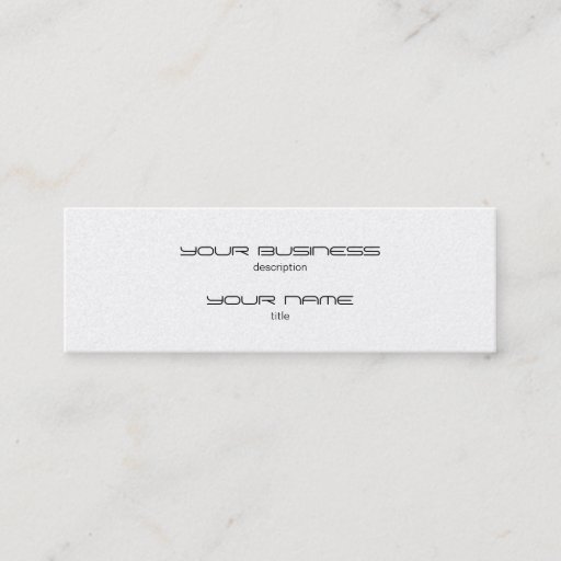 Customizable Skinny Business Card Luxury Excutive Pearl